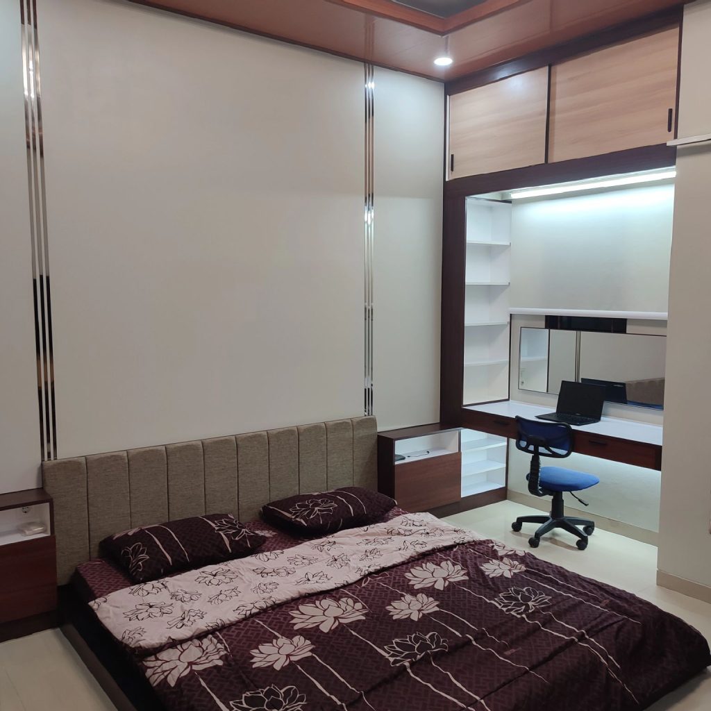 Pekerjaan Interior Custom Kamar Tidur @ Pegadungan, Kalideres, Jakarta Barat, DKI Jakarta - 9 - Dipan & Headboard Tempat Tidur